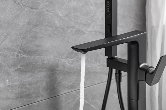 Allen Brau Смеситель для ванны Infinity 5.21009-31 (с внутренней частью) черный матовый – фотография-10